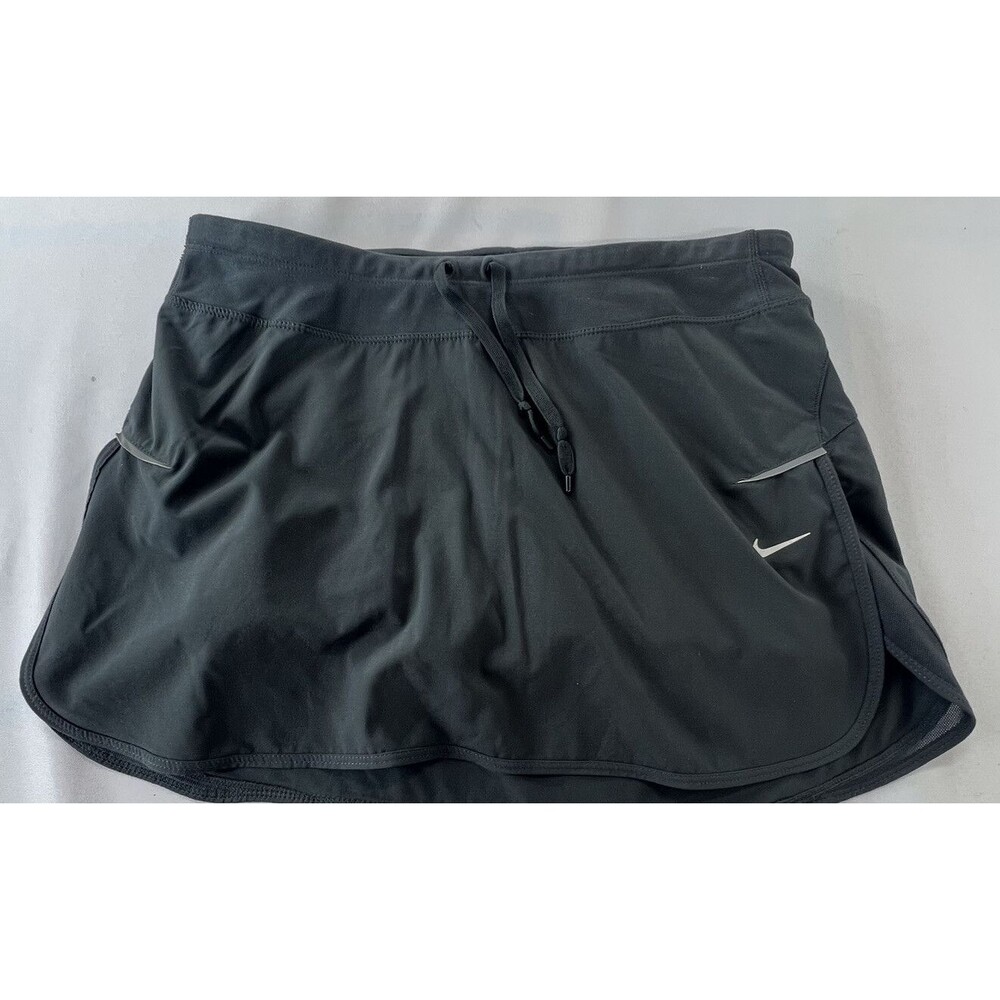 Nike Dri-Fit Womens Small Gray Flat Front Activewear Golf Tennis Skort